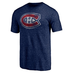 Montreal Canadiens Distressed Tri-Blend T-Shirt - Navy | US 202545497