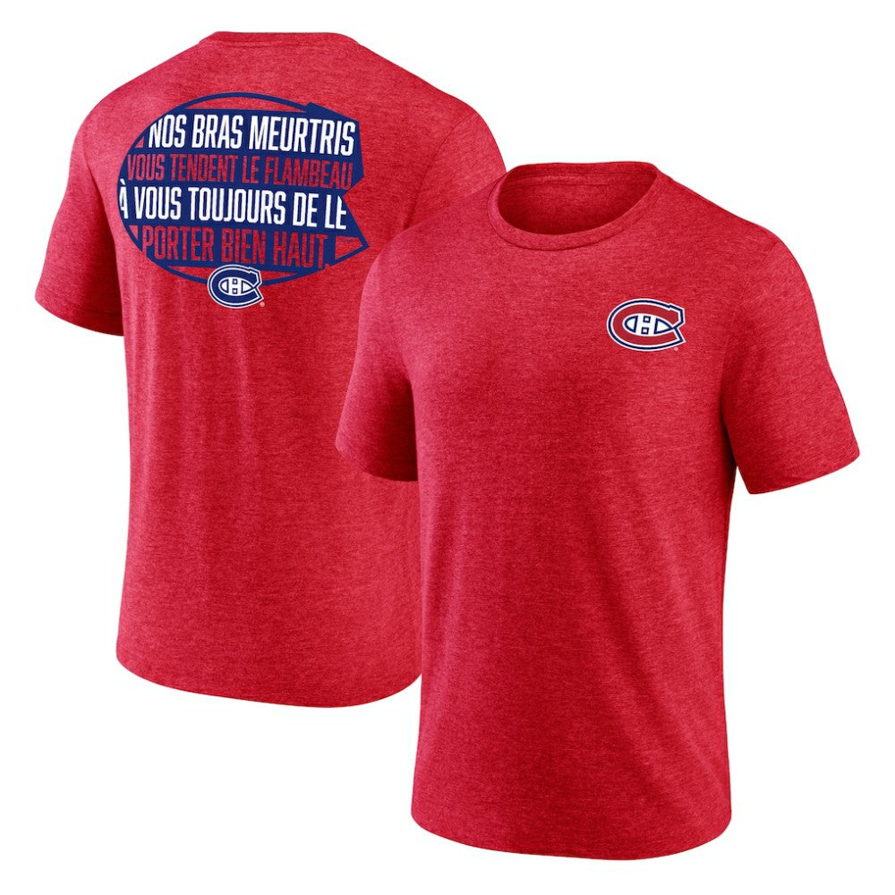 Montreal Canadiens Territorial Tri-Blend T-Shirt - Red | US 202545501