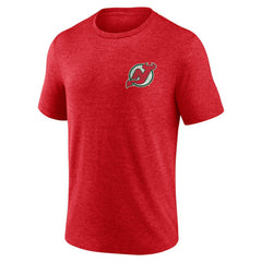 New Jersey Devils Earnest Will Tri-Blend T-Shirt - Red | US 202545524