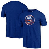 New York Islanders Distressed Logo Tri-Blend T-Shirt - Royal | US 202545530