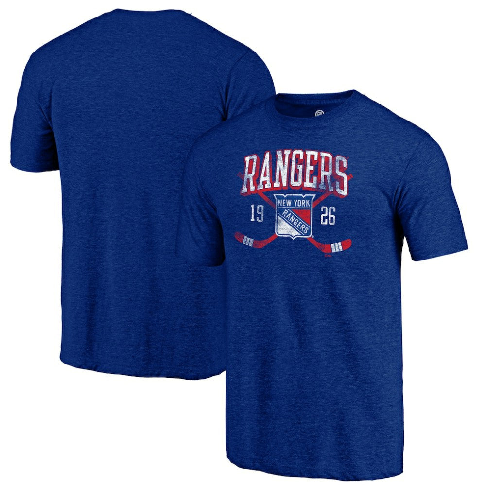 New York Rangers Line Shift Tri-Blend T-Shirt - Blue | US 202545539