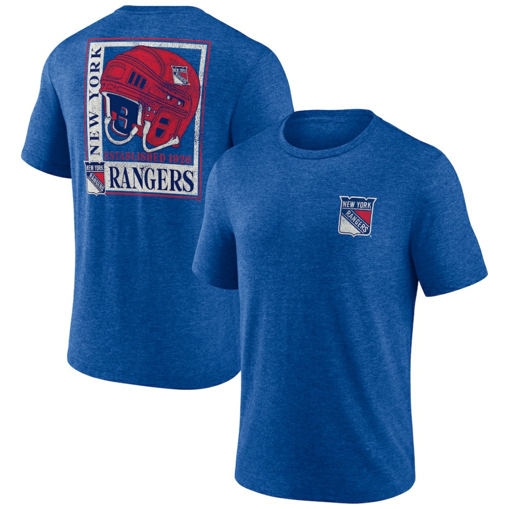 New York Rangers Earnest Will Tri-Blend T-Shirt - Blue | US 202545541