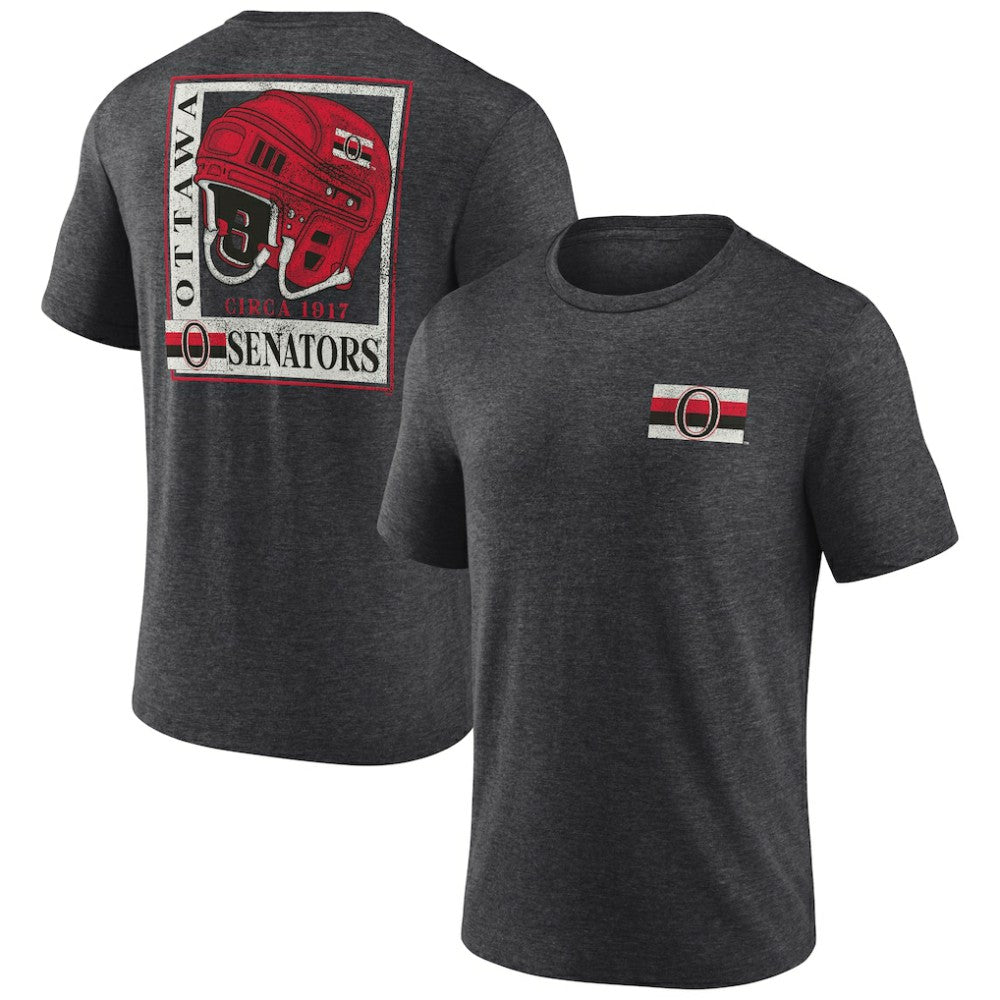 Ottawa Senators Earnest Will Tri-Blend T-Shirt - Charcoal | US 202545550