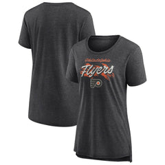 Philadelphia Flyers Women's Hit the Ice Tri-Blend T-Shirt - Gray | US 202545552