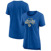 St. Louis Blues Women's Hit the Ice Tri-Blend T-Shirt - Blue | US 202545571