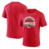 Vancouver Canucks Represent Tri-Blend T-Shirt - Red | US 202545585