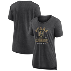Vegas Golden Knights Women's Vintage Arch Tri-Blend T-Shirt - Gray | US 202545590