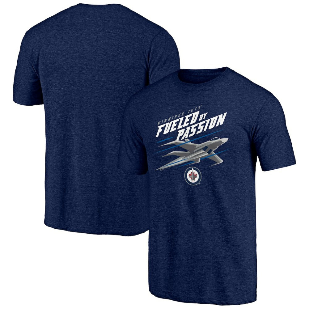 Winnipeg Jets Shoot to Score Tri-Blend T-Shirt - Navy | US 202545601