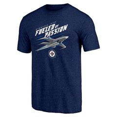 Winnipeg Jets Shoot to Score Tri-Blend T-Shirt - Navy | US 202545601