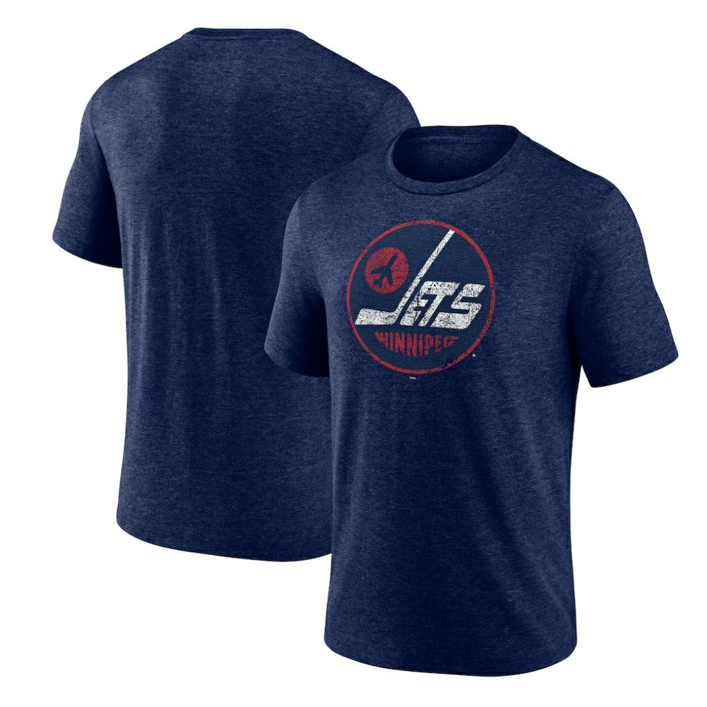 Winnipeg Jets Wheelhouse Tri-Blend T-Shirt - Navy | US 202545603