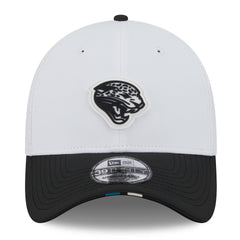 Jacksonville Jaguars New Era 2025 NFL Training Camp Throwback Logo 39THIRTY Flex Hat - White/Black Hats