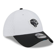 Jacksonville Jaguars New Era 2025 NFL Training Camp Throwback Logo 39THIRTY Flex Hat - White/Black Hats