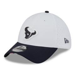 Houston Texans New Era 2025 NFL Training Camp 39THIRTY Flex Hat - White/Navy Hats