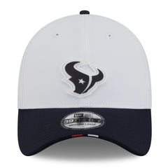 Houston Texans New Era 2025 NFL Training Camp 39THIRTY Flex Hat - White/Navy Hats
