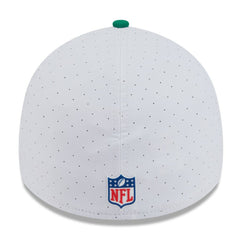 Philadelphia Eagles New Era 2025 NFL Training Camp Throwback Logo 39THIRTY Flex Hat - White/Kelly Green Hats