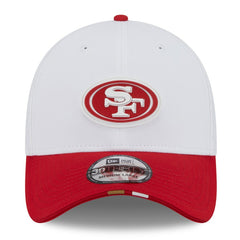 San Francisco 49ers New Era 2025 NFL Training Camp 39THIRTY Flex Hat - White/Scarlet Hats