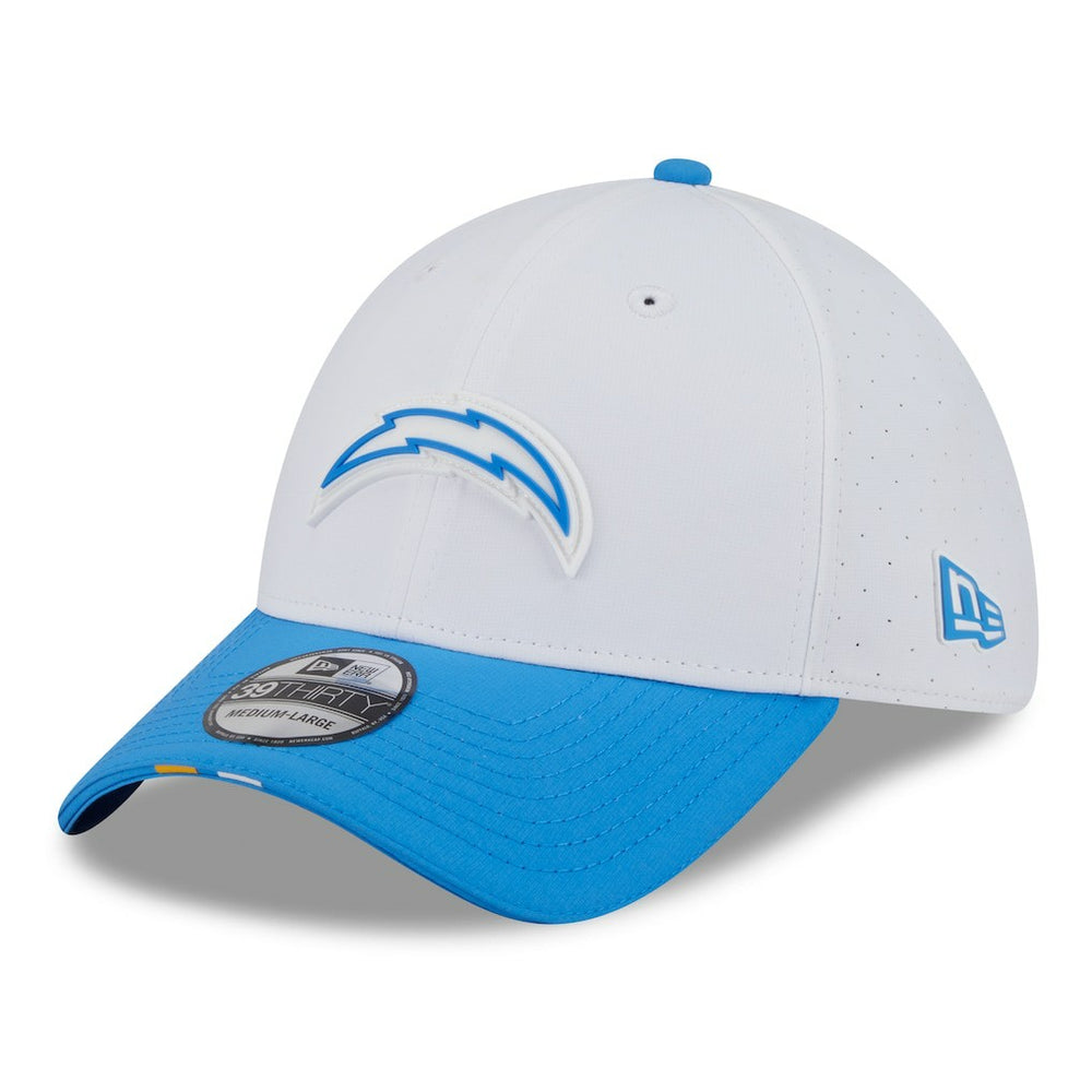 Los Angeles Chargers New Era 2025 NFL Training Camp 39THIRTY Flex Hat - White/Powder Blue Hats