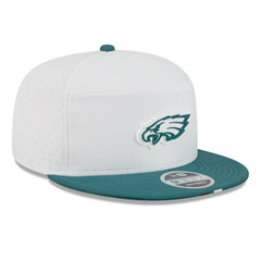 Philadelphia Eagles New Era 2025 NFL Training Camp Split Panel 9FIFTY Snapback Hat - White/Midnight Green Hats