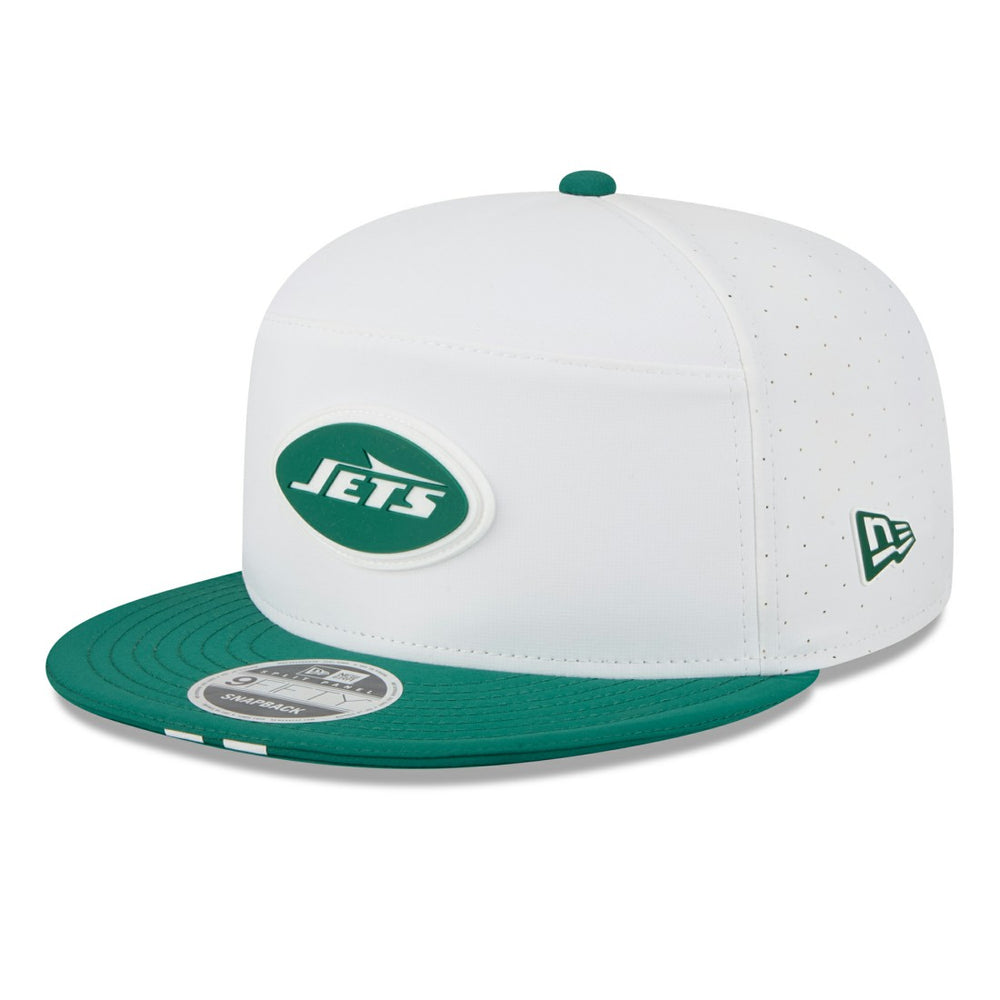 New York Jets New Era 2025 NFL Training Camp Split Panel 9FIFTY Snapback Hat - White/Green Hats