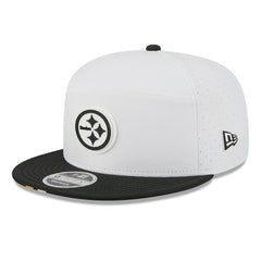 Pittsburgh Steelers New Era 2025 NFL Training Camp Split Panel 9FIFTY Snapback Hat - White/Black Hats