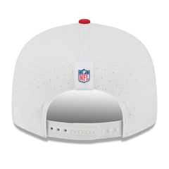 San Francisco 49ers New Era 2025 NFL Training Camp Split Panel 9FIFTY Snapback Hat - White/Scarlet Hats