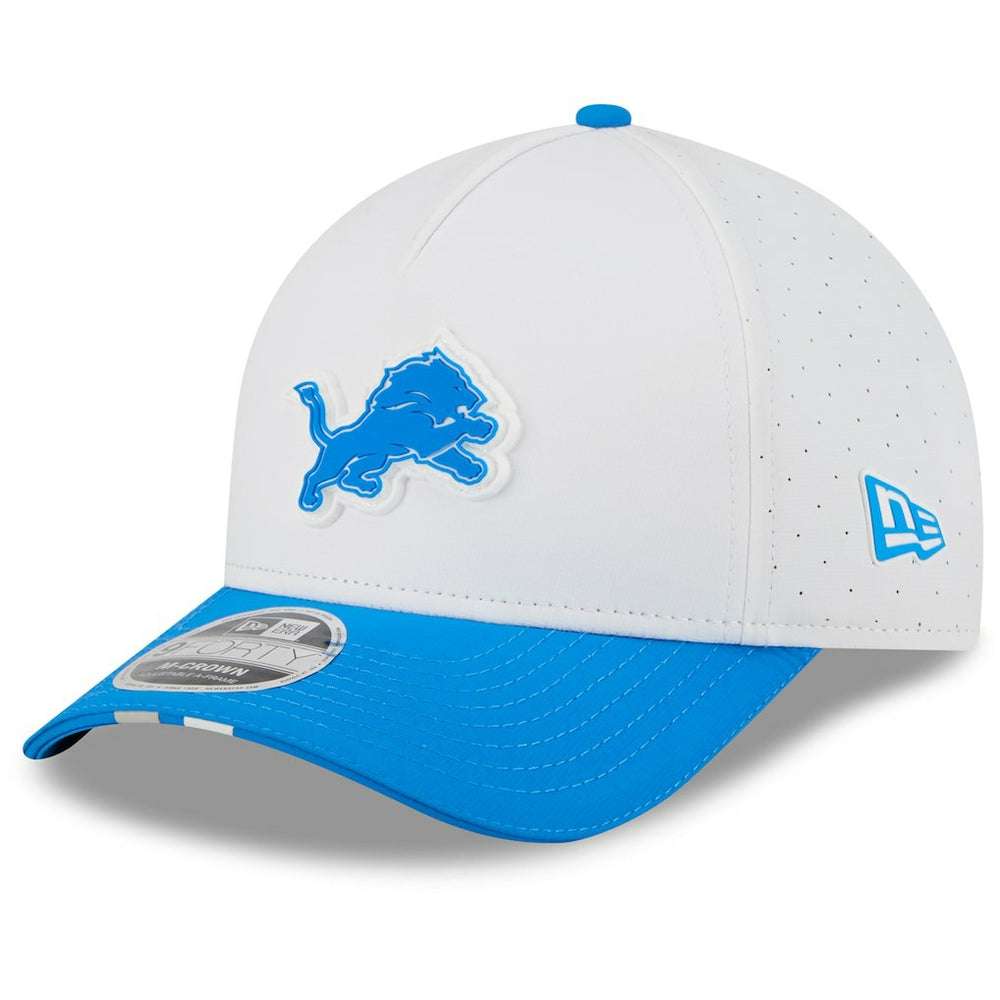 Detroit Lions New Era 2025 NFL Training Camp A-Frame 9FORTY Adjustable Hat - White/Blue Hats