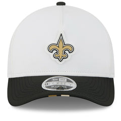 New Orleans Saints New Era 2025 NFL Training Camp A-Frame 9FORTY Adjustable Hat - White/Black Hats