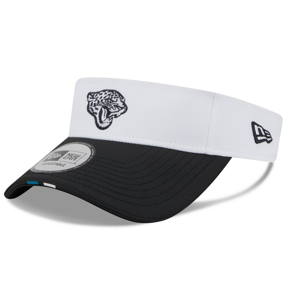 Jacksonville Jaguars New Era 2025 NFL Training Camp Adjustable Visor - White/Black