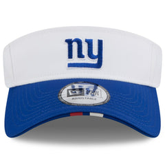 New York Giants New Era 2025 NFL Training Camp Adjustable Visor - White/Royal