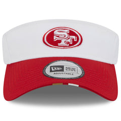San Francisco 49ers New Era 2025 NFL Training Camp Adjustable Visor - White/Scarlet