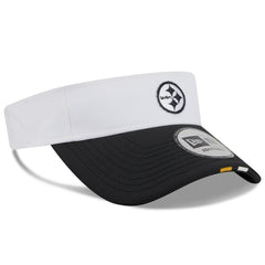 Pittsburgh Steelers New Era 2025 NFL Training Camp Adjustable Visor - White/Black