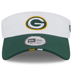 Green Bay Packers New Era 2025 NFL Training Camp Adjustable Visor - White/Green