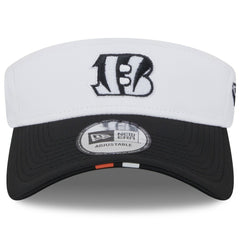 Cincinnati Bengals New Era 2025 NFL Training Camp Adjustable Visor - White/Black