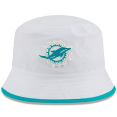 Miami Dolphins New Era 2025 NFL Training Camp Stretch Bucket Hat - White Hats