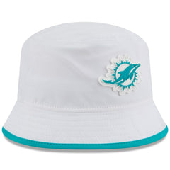 Miami Dolphins New Era 2025 NFL Training Camp Stretch Bucket Hat - White Hats
