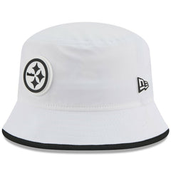 Pittsburgh Steelers New Era 2025 NFL Training Camp Stretch Bucket Hat - White Hats