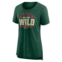 Minnesota Wild Women's Shout Out Tri-Blend T-Shirt - Green | US 202551191