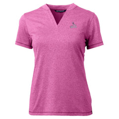 St. Louis Cardinals Cutter & Buck Forge Heathered Stretch Blade Top - Light Pink Tops