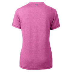 St. Louis Cardinals Cutter & Buck Forge Heathered Stretch Blade Top - Light Pink Tops