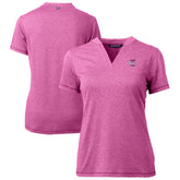 Philadelphia Phillies Cutter & Buck Forge Heathered Stretch Blade Top - Light Pink Tops
