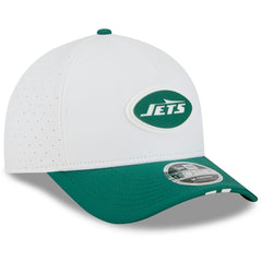 New York Jets New Era Youth 2025 NFL Training Camp A-Frame 9FORTY Adjustable Hat - White/Green Hats