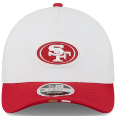 San Francisco 49ers New Era Youth 2025 NFL Training Camp A-Frame 9FORTY Adjustable Hat - White/Scarlet Hats