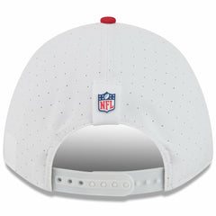 San Francisco 49ers New Era Youth 2025 NFL Training Camp A-Frame 9FORTY Adjustable Hat - White/Scarlet Hats