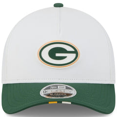 Green Bay Packers New Era Youth 2025 NFL Training Camp A-Frame 9FORTY Adjustable Hat - White/Green Hats