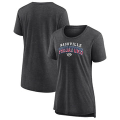 Nashville Predators Women's Proud Tri-Blend T-Shirt - Gray | US 202552486