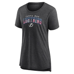 Tampa Bay Lightning Women's Proud Tri-Blend T-Shirt - Gray | US 202552495