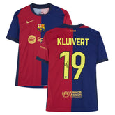 Patrick Kluivert Barcelona Autographed 2024-25 Red/Blue Home Jersey BAS - Fanatics for sale
