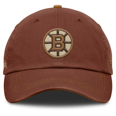 Boston Bruins Fanatics Fall Leaves Timber Adjustable Hat - Brown | US 202565206