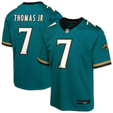 Brian Thomas Jr. Jacksonville Jaguars Youth Alternate 2 Prowler Throwback Game Jersey - Teal Jerseys