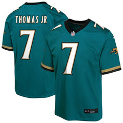 Brian Thomas Jr. Jacksonville Jaguars Youth Alternate 2 Prowler Throwback Game Jersey - Teal Jerseys